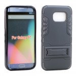 Wholesale Samsung Galaxy S7 Hard Shield Hybrid Case (Black)